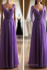 Cap Sleeves Backless Chiffon Evening Prom Dresses Bridesmaid Dresses