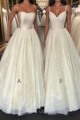 Champagne A-line tulle long Evening Prom Dresses champagne evening Dresses