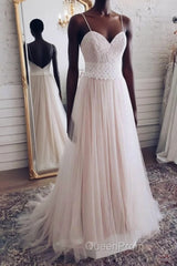 Champagne tulle sweetheart lace long Evening Prom Dresses tulle formal Dresses