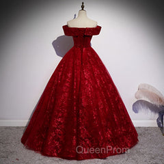 Charming Lace Sweetheart Off Shoulder Gown, Evening Prom Party Dresses