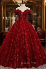 Charming Lace Sweetheart Off Shoulder Gown, Evening Prom Party Dresses