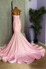 Chic High-neck Sleeveless Mermaid Evening Prom Dresses With Beading