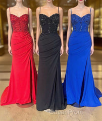 Cold Sleeves Sequin Top Mermaid Long Evening Prom Dresses