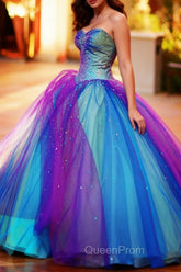 Colorful Floor Length Long Evening Prom Dresses, Colorful Evening Dresses