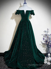 Custom Green Velvet Long Formal Dress for jexlyn canela