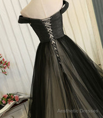 Custom Made Tulle Off Shoulder Long Prom Dress, Evening Dress