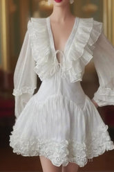 Cute A Line White Homecoming Dresses 18Th Birthday Outfits