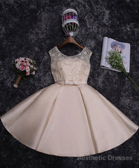 Cute Lace Sequins Short Prom Dress, Homecoming Dress