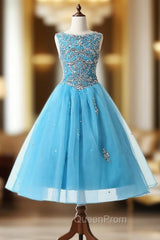 Cute New Design Brilliant Crystal Pageant Dresses Organza Floor-length