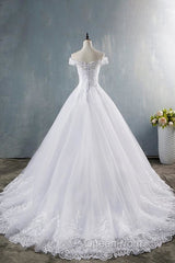Elegant Appliques Lace Tulle A-line Wedding Dresses