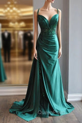 Elegant Green Sweetheart Neck Mermaid Long Evening Prom Dresses Gorgeous Evening Dresses