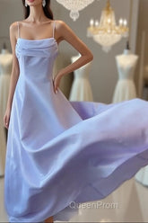 Elegant Purple Spaghetti Straps Evening Prom Dresses Fairy Evening Party Gown Evening Dresses