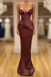 Elegant Spaghetti-Straps Mermaid Evening Party Gowns Long Evening Prom Dresses