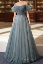 Elegant Tulle Long A Line Evening Prom Dresses, Evening Dresses