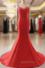 Evening Dresses Red Elegant Floor-length Party Evening Prom Dresses With Bow