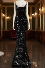 Evening Gown Sexy Dresses Formal Floor Length Sleeveless Strap Sequined With Bow(S) Crystals