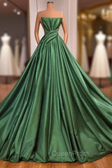 Fabulous Long A-line One Shoulder Satin Sleeveless Evening Prom Dresses
