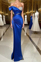 Fabulous Long Sweetheart Split Mermaid Evening Evening Prom Dresses With Beading