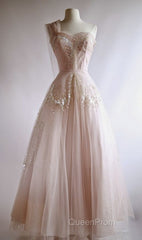 Fairy Ball Gown One Shoulder Pink Lace Evening Prom Dresses Ankel Length Evening Dresses