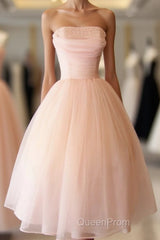 Fairy Ball Gown Pink Knee Length Evening Prom Dresses Evening Dresses