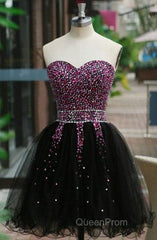 Fancy Sweetheart Lace-Up Short Homecoming Dresses With Beading