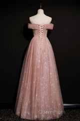 Cute tulle long A line Evening Prom Dresses evening Dresses