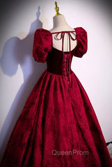 Evening Long Ballgown Evening Prom Dresses with Floral Pattern