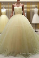 Glam Yellow Sweetheart Flowers Sweet 16 Gown, Yellow Formal Gown