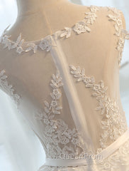 Glamorous Long Evening Dresses Lace Cameo Pink Party Dresses A Line Applique Tulle Maxi Evening Dresses