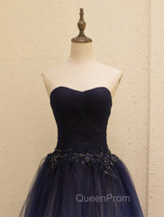 Gorgeous Gradient Tulle Ball Gown Evening Dresses, Tulle Party Dresses with Applique