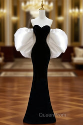 Gorgeous Sheath Off The Shoulder Black Velvet Evening Dresses Evening Prom Dresses Birthday Outfits