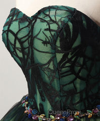 Stylish Tulle Lace Short Evening Prom Dresses, Cute Evening Dresses