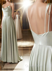 Gray green long Evening Prom Dresses, Gray green bridesmaid Dresses