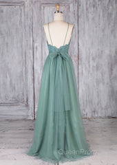 Green tulle lace long Evening Prom Dresses green lace evening Dresses