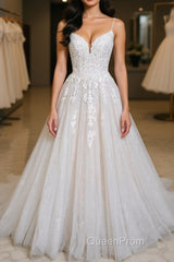 Light champagne tulle lace long Evening Prom Dresses lace formal Dresses