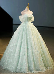 Light Green Lace Sweetheart Long Formal Dresses Evening Prom Dresses Off Shoulder A Line Floor Length Beautiful