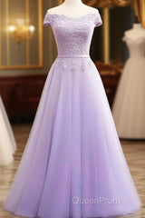Light Purple Sweetheart Lace Applique Off Shoulder Evening Prom Dresses