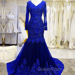 Long Mermaid Sequin Beaded Green Evening Prom Dresses With Sleeves Lace Evening Dresses