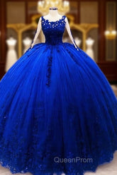 Long Sleeves Ball Gown Appliques Dresses