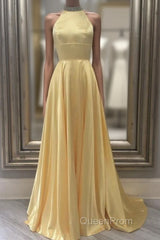 Long Yellow Evening Prom Dresses For Women Formal Dresses Evening Gowns