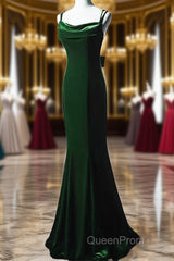 Lovely Low Back Velvet Mermaid Long Evening Prom Dresses, Velvet Wedding Party Dresses