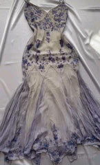 Luxury Beaded Spaghetti Straps Long Prom Dress