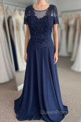 Illusion Neck Sweetheart Sleeves Beaded Appliques Long Formal Dresses with Sash