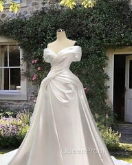 Mermaid Satin Off The Shoulder Wedding Dresses
