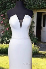 Mermaid Strapless Satin Wedding Gown