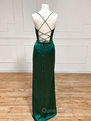 Mermaid Sweetheart Neck Green Long Evening Prom Dresses, Green Evening Dresses