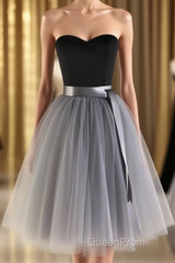 New High Quality Charming Evening Dresses, A-Line Cocktail Evening Prom Dresses, Chiffon Homecoming Dresses, Knee-Length Short Dresses