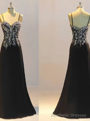 New Prom Dresses Black Prom Dresses Sheath Prom Dresses Crystal Evening Dresses