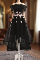 Off Shoulder High Low Fashionable Party Dresses, Homecoming Dresses, Lovely Formal Dresses