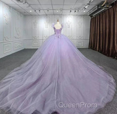 Off-The-Shoulder Deep V Neck Long Wedding Dresses With Applique